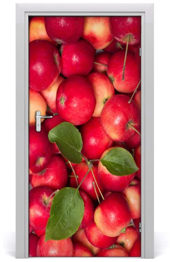 Autocolante pentru usi mere roșii