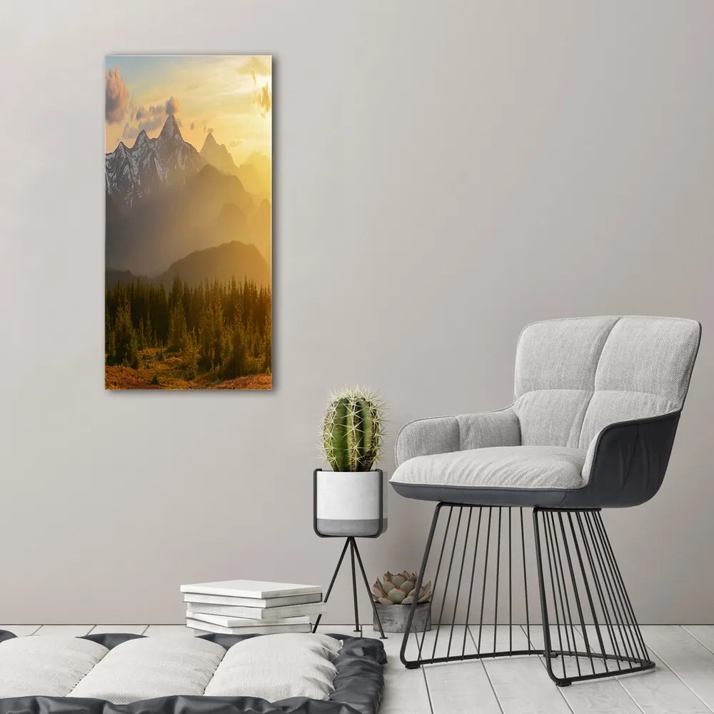 Tablou pe pânză canvas Munte Apus de soare