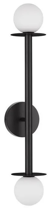 Aplica cu 2 surse de iluminat design modern Pielo negru