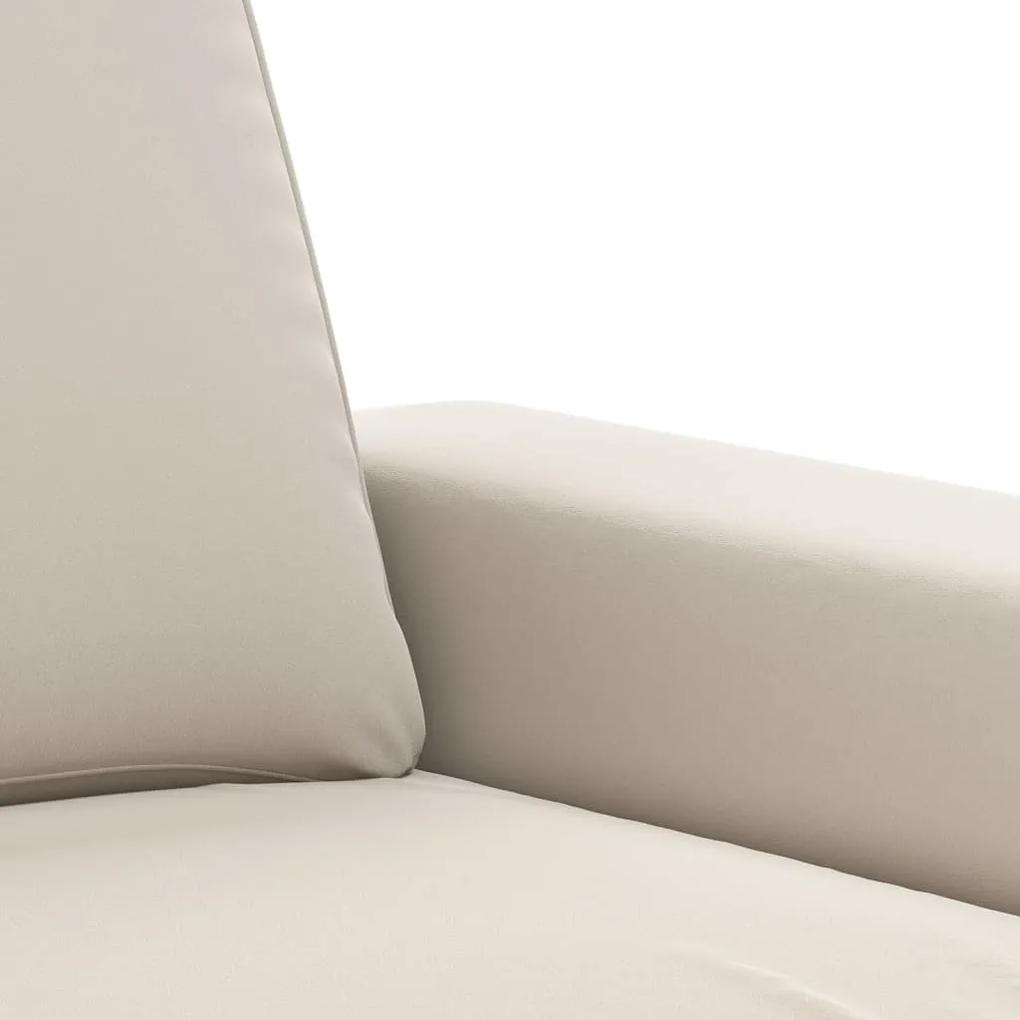 Canapea cu 3 locuri, crem, 210 cm, tesatura microfibra Crem, 244 x 77 x 80 cm