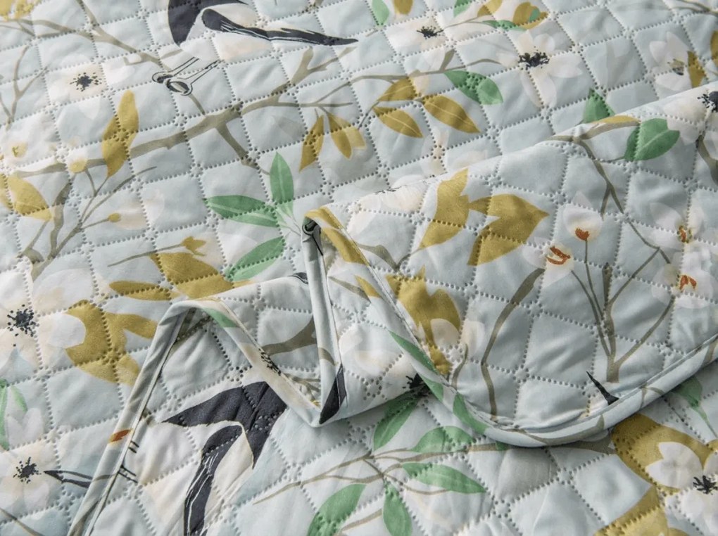 Cuvertura de pat FLORIBIRD, verde Dimensiune: 220 x 240 cm