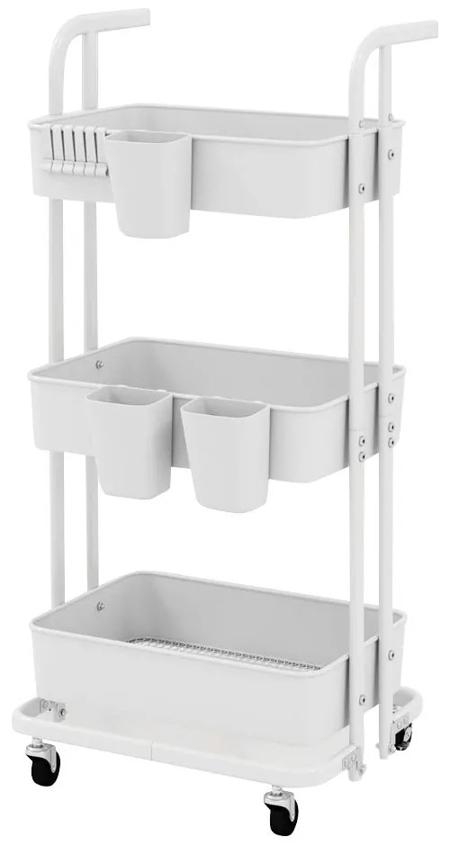 Carucior de Servire Pliabil cu 3 Niveluri