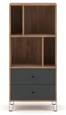 Comodă SULA, stejar craft/negru