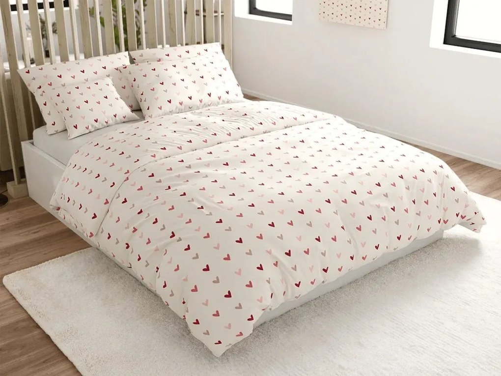 Lenjerie de pat din microfibra SOFHEARTS crem Dimensiune lenjerie de pat: 70 x 90 cm | 140 x 220 cm