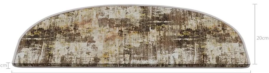 Covorașe pentru scări bej 16 buc. 20x65 cm Abstract – Vitaus