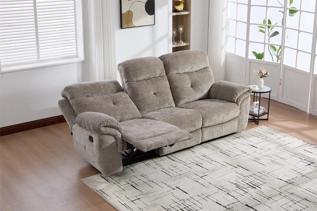 Canapea dumonde 3 locuri cu 2 reclinere manuale Norven 249x105 cm