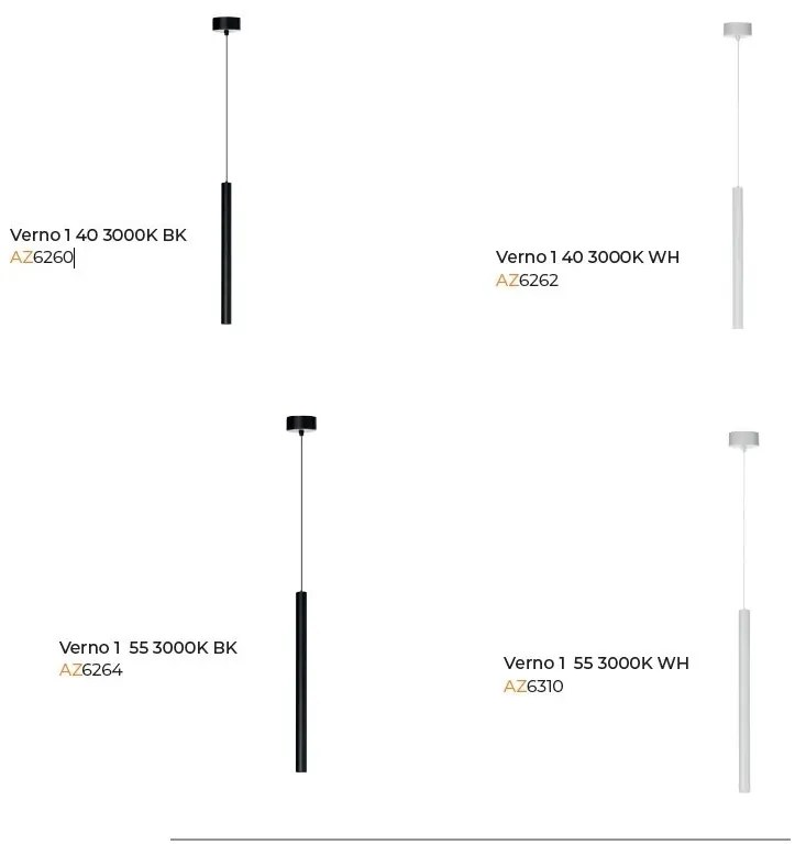 Pendul LED stil minimalist VERNO 1 40 alb 3000K