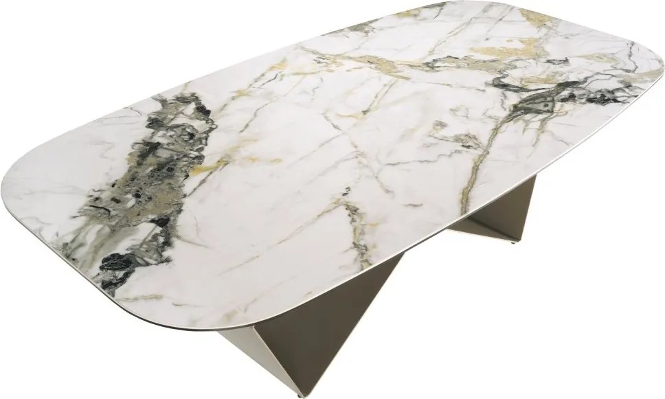 Masa dining deosebita design LUX Porcelain-Marble 240cm