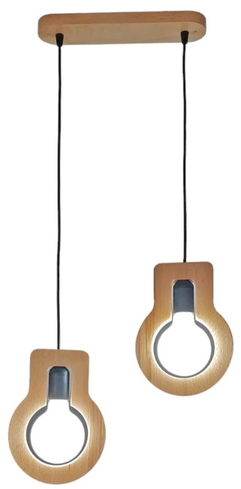 Lustra rustica fabricata manual din lemn YOKO 2L