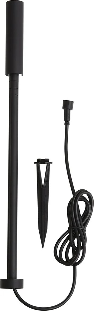 Spot modern de grădină 12V negru 10cm incl. LED IP65 - Voltaire Lino