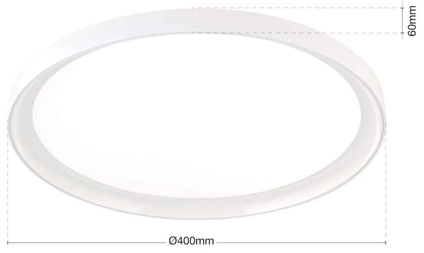 Plafoniera LED cu telecomanda design slim GAMMA D-40cm