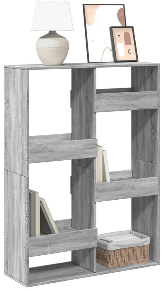 vidaXL Bibliotecă, gri sonoma, 100x33x135 cm, lemn prelucrat