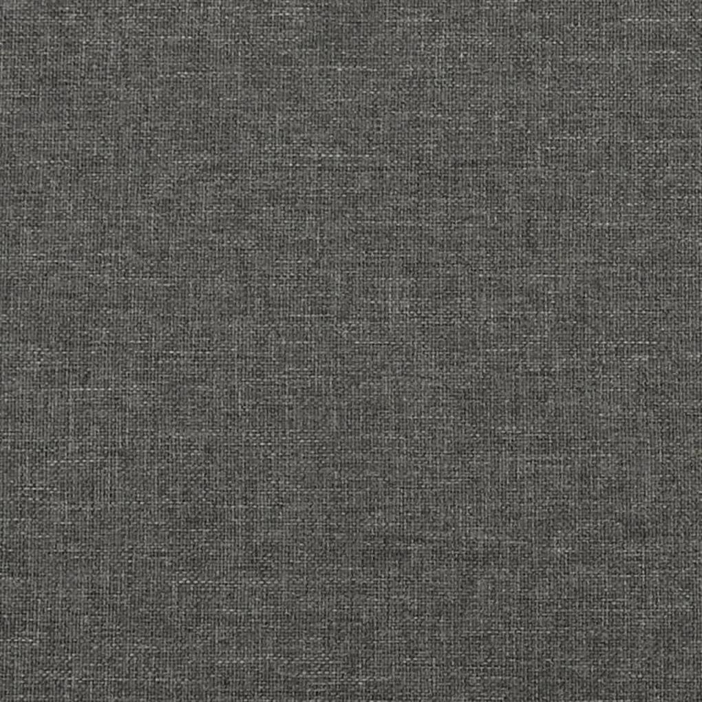 Cadru de pat box spring, gri inchis, 140x190 cm, textil Morke gra, 35 cm, 140 x 190 cm