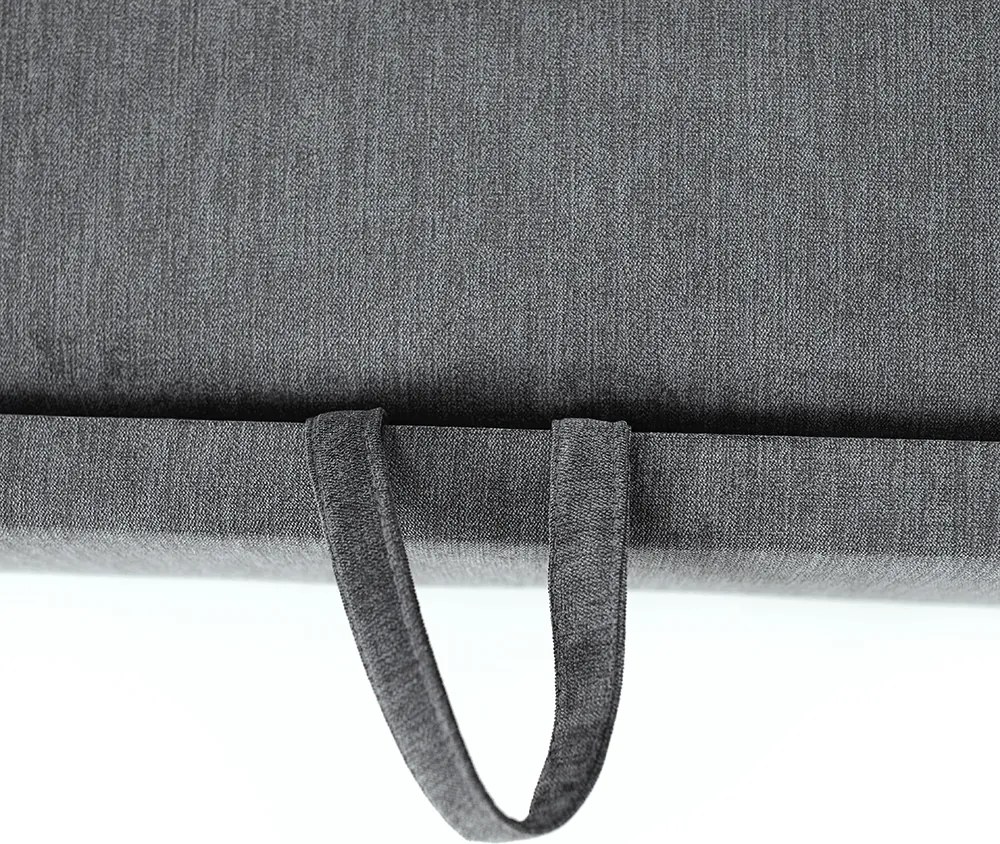 Colţar extensibil, material textil gri, model dreapta, SANTIAGO