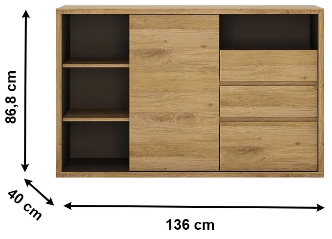 Comodă Sygrin Typ 43 (Stejar shetland). 1034170