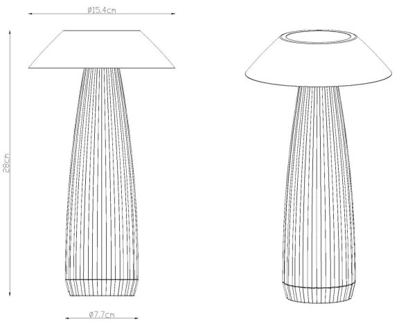 Lampă LED tactilă reîncărcabilă dimabilă de masă Globo 21021W ILLUMI LED/1W/3,7V 3000K alb