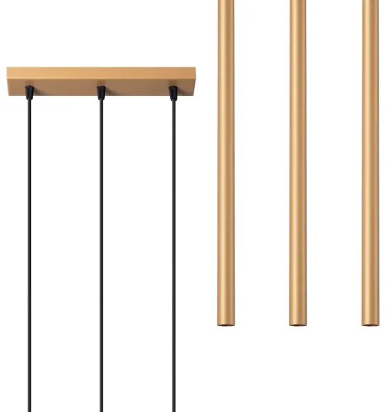 Lustră pe cablu Sollux SL.1171 PASTELO 3xG9/8W/230V auriu