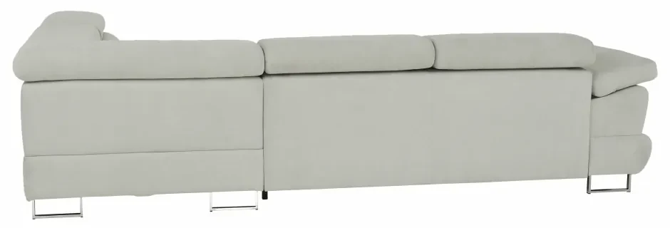 Colţar extensibil, material textil gri deschis, model dreapta, BUTON R