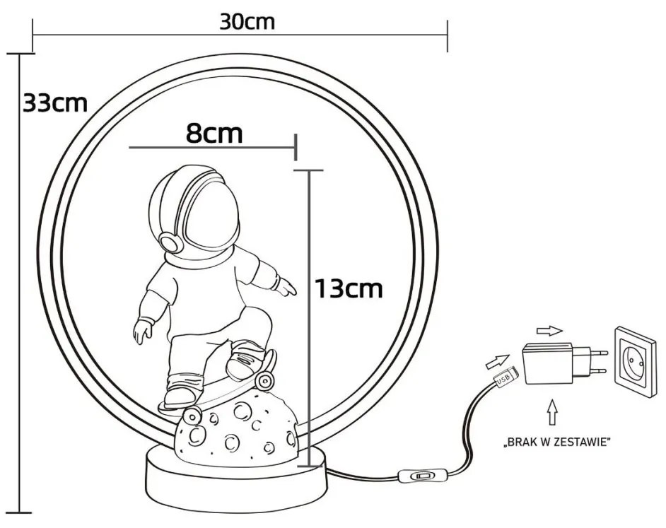 Veioza LED camera copii ASTRONAUTA