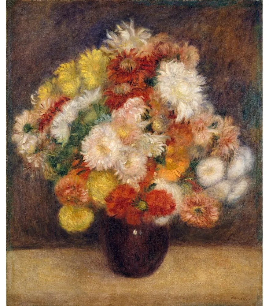 Reproducere tablou Auguste Renoir - Bouquet of Chrysanthemums, 55 x 70 cm