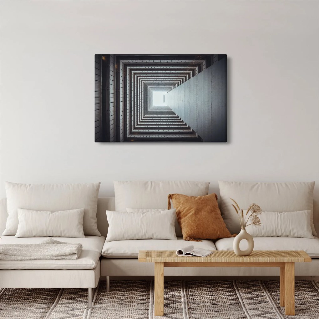 Tablou - Vedere din interiorul clădirii (90x60 cm)
