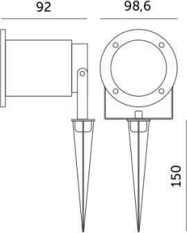 Lampă LED RGBW dimmabilă de exterior BLAKE 1xGU10/4,8W/230V IP65 + telecomandă