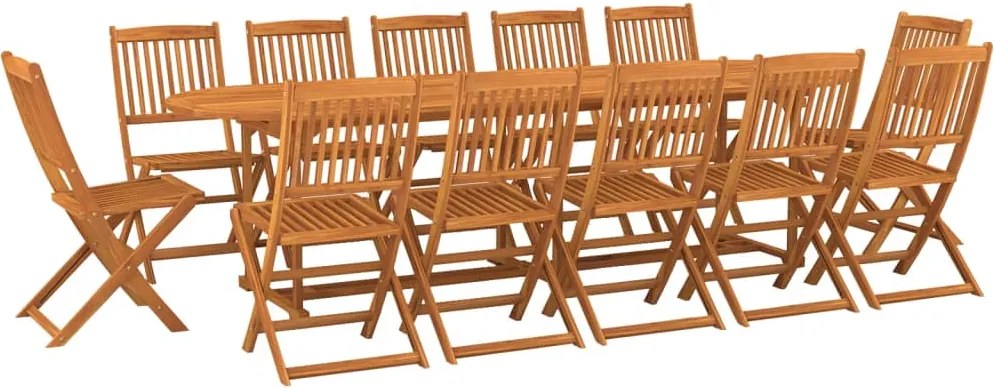 vidaXL Set mobilier de grădină 13 piese 280x90x75cm, lemn masiv acacia