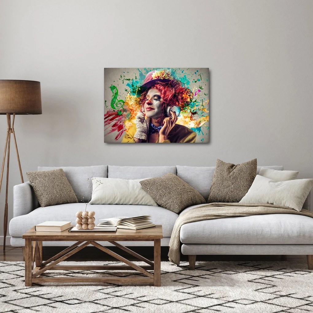 Tablou - Artista cu căști (70x50 cm)