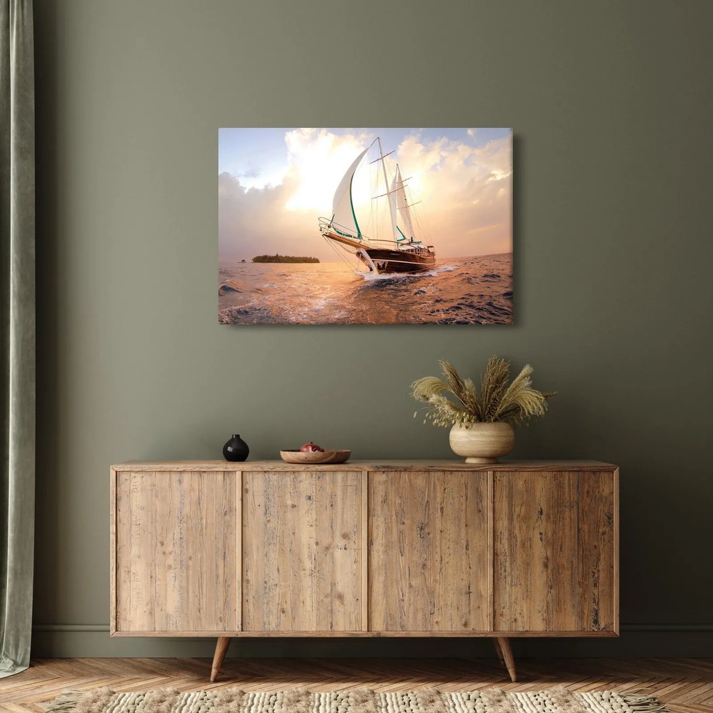 Tablou cu iaht (90x60 cm)