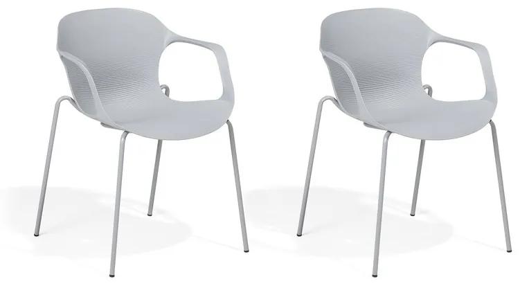 Zondo Set 2 buc. scaune pentru sufragerie Elbasan (gri deschis). Promo -22%. 1009838