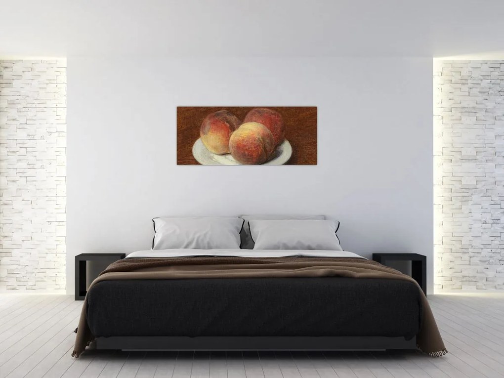 Tablou - Henri Fantin-Latour, Three Peaches on a Plate, reproducere (120x50 cm)