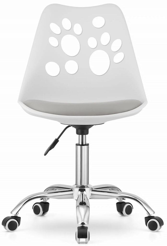 OFERTA Scaun de birou alb-gri PRINT calitatea II