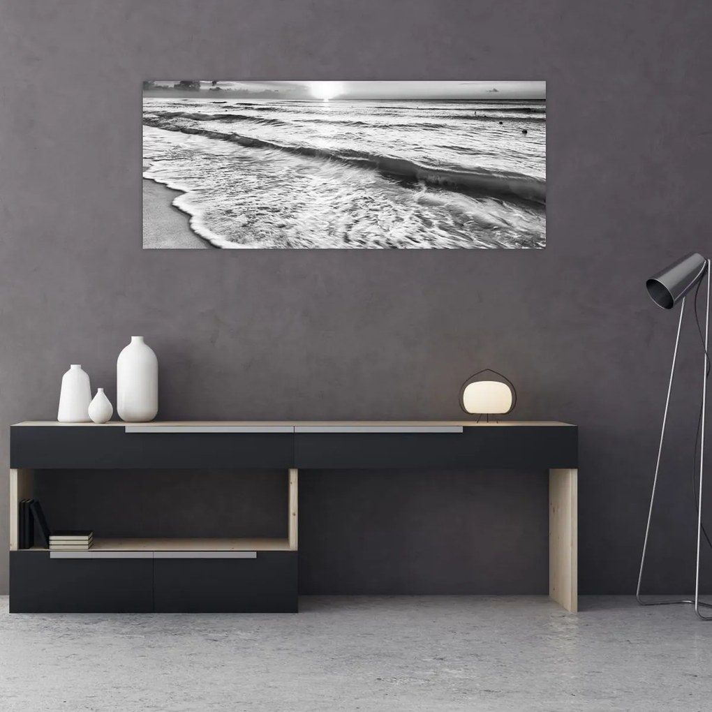 Tablou - Apus de soare pe malul mării (120x50 cm)