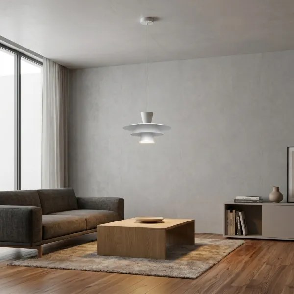 Lustră cu cablu PLATO 1xE27/15W/230V, albă