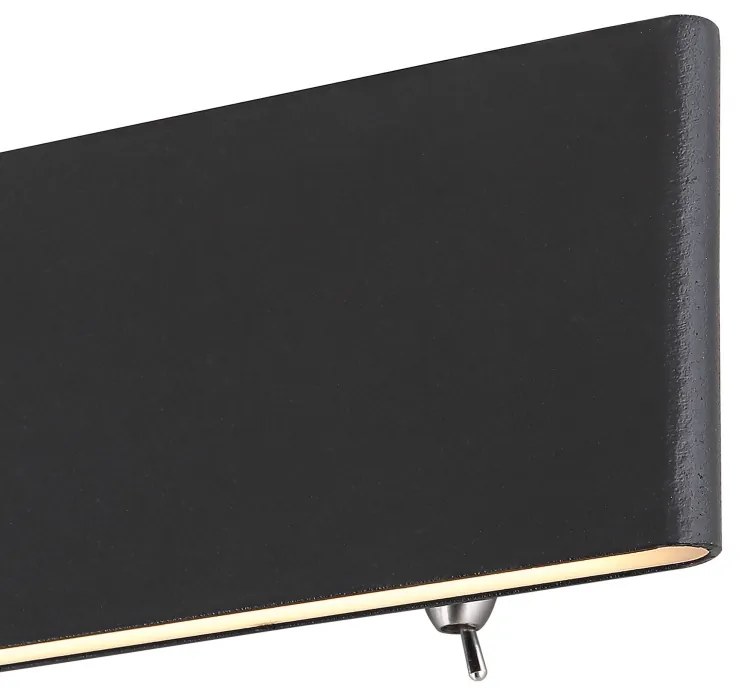 Aplica LED cu iluminat ambiental sus/jos SIEGFRIED negru 8W
