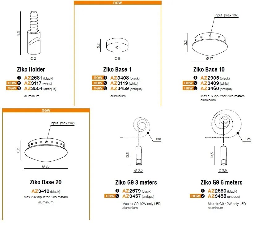 Accesoriu/ Cablu 3 metri cu pendul Ziko G9 negru ZZ AZ2679
