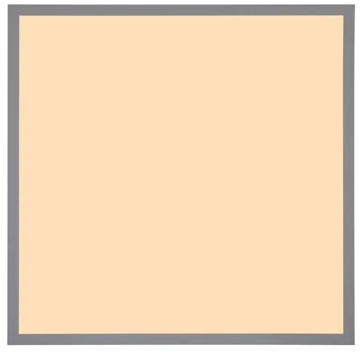 Plafoniera LED aluminiu argintiu, MDF gri DORO 45x45cm
