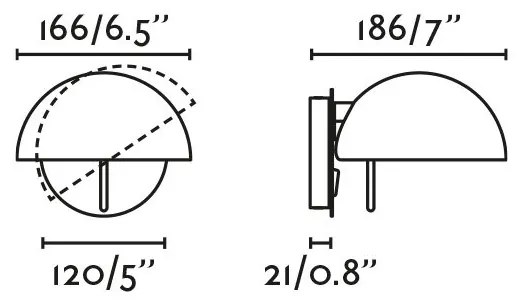Aplica de perete ambientala directionabila MATILDA burgandy