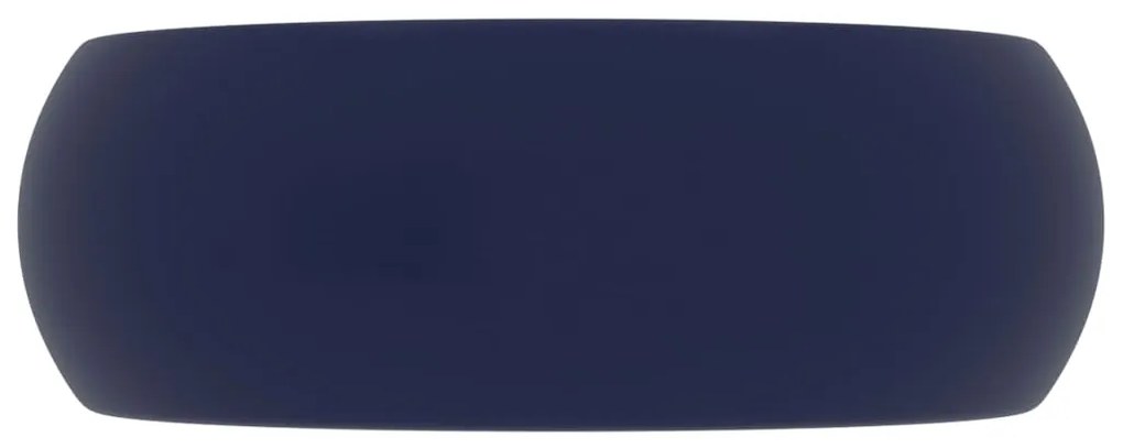 Chiuveta baie lux albastru inchis mat 40x15 cm ceramica rotund matte dark blue