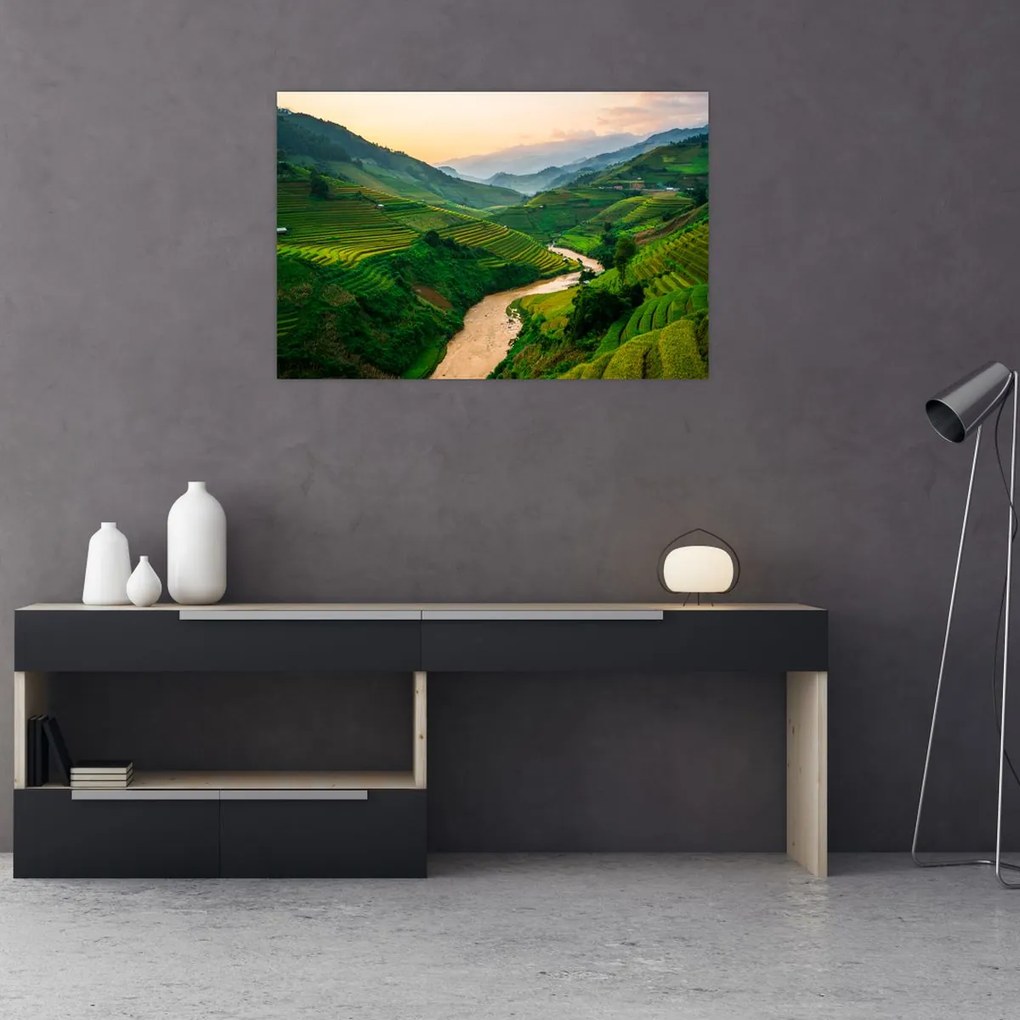 Tablou - Terase de orez II. (90x60 cm)