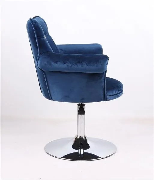 HR804CN Scaun Bleumarin din Catifea