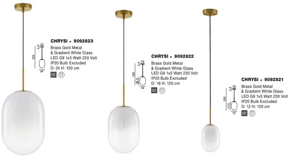 Lustra, Pendul design modern CHRYSI, diametru 12cm