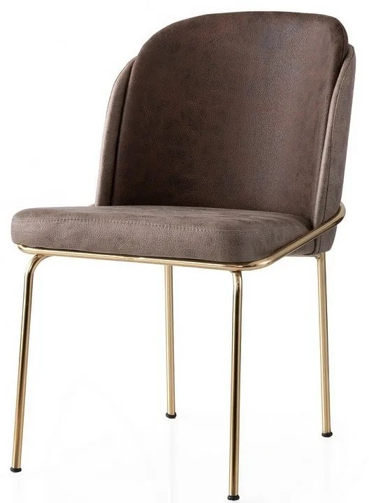 Set de scaune de sufragerie Dore Brown and Gold, 4buc.