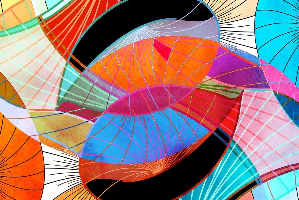 Tablou abstracție viu colorată