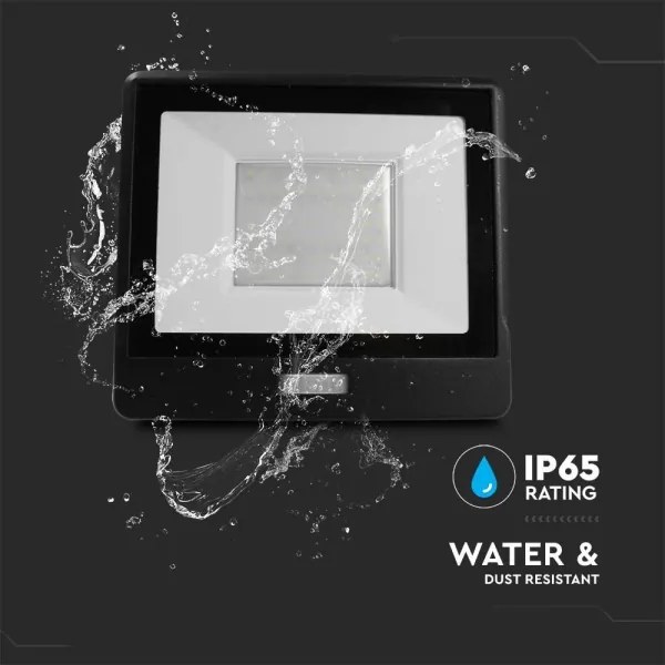 Proiector LED cu senzor LED/50W/230V 6500K IP65 negru