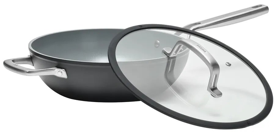 Tigaie tip wok cu capac/cu suprafață ceramică ø 28 cm Meda 3.0 – FABINI