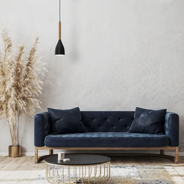 Lustră pe cablu MUZA NEW 1xE27/60W/230V neagră