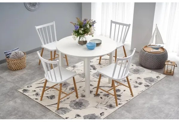 Masă de dining CALMIO, albă