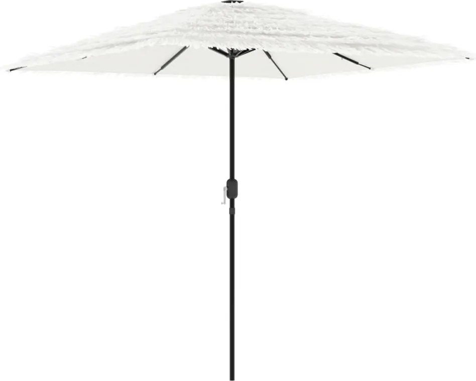 vidaXL Umbrelă soare de grădină stâlp din oțel, alb 248x248x248cm