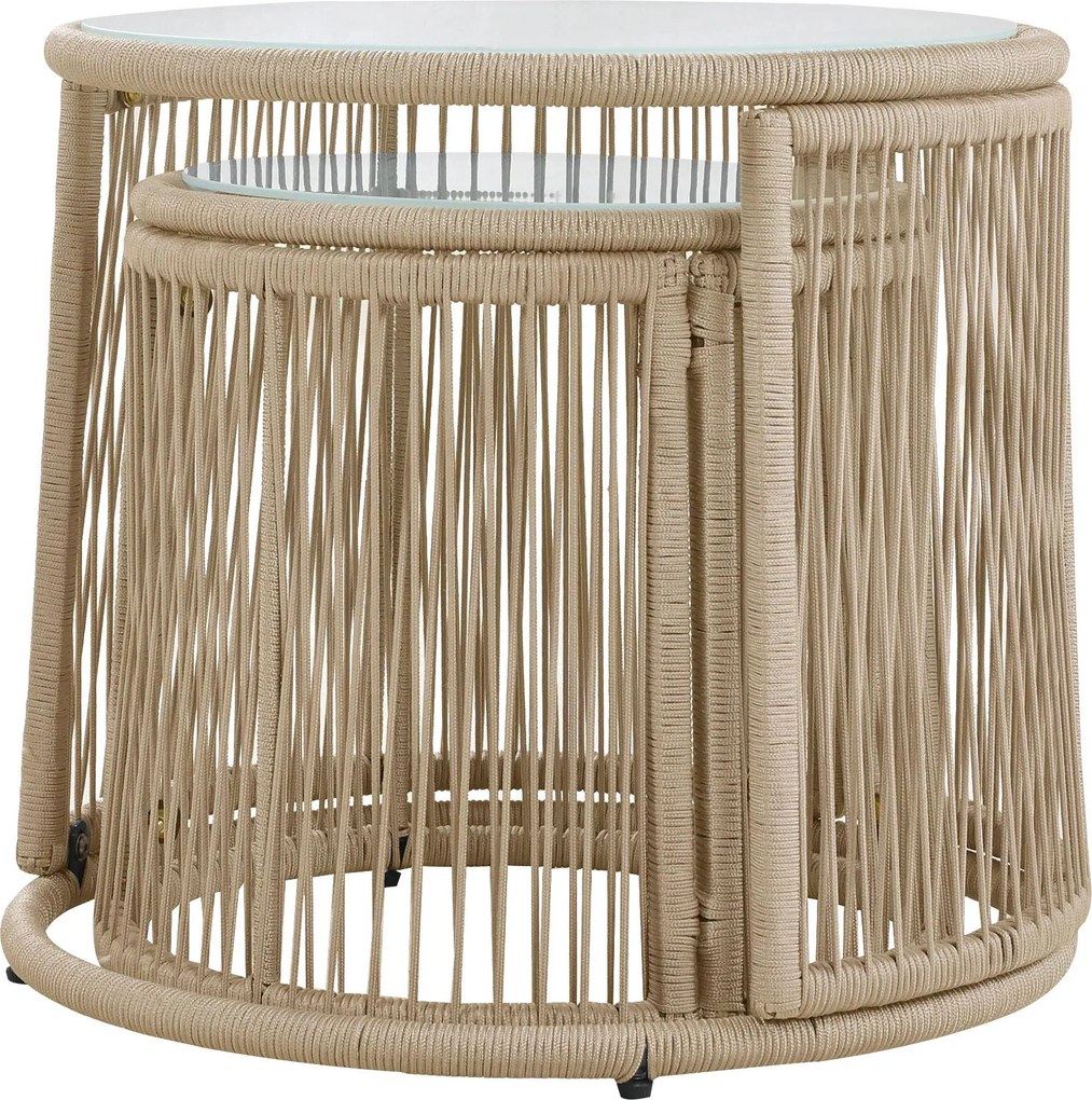 Set de lounge de grădină din 6 piese, Bej | Aosom Romania